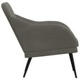thumbnail image 2 of vidaXL Armchair Dark Grey 63x76x80 cm Velvet, 2 of 5