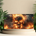 thumbnail image 6 of 1 Pcs License Plate Covers & Frames, Fiery Skull in Flames For Decorative Front, Aluminum License Plate Covers & Frames Cover For Men Women, 12" X 6", 6 of 7