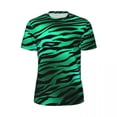 thumbnail image 5 of Green Tiger Print Gym T-Shirt Wild Animals Hip Hop T-Shirts Man Tshirt Summer Short Slee, 5 of 5