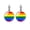 Rainbow, variant on LGBT Pride Earrings for Women Men Rainbow Leverback Earrings Gay Lesbian Transgender Nonbinary Pansexual Bisexual Earrings Jewelry Progress Pride