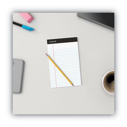 5 in. x 8 in. Premium Narrow Rule Writing Pads - White (6 Pads/Pack, 50 Sheets/Pad)