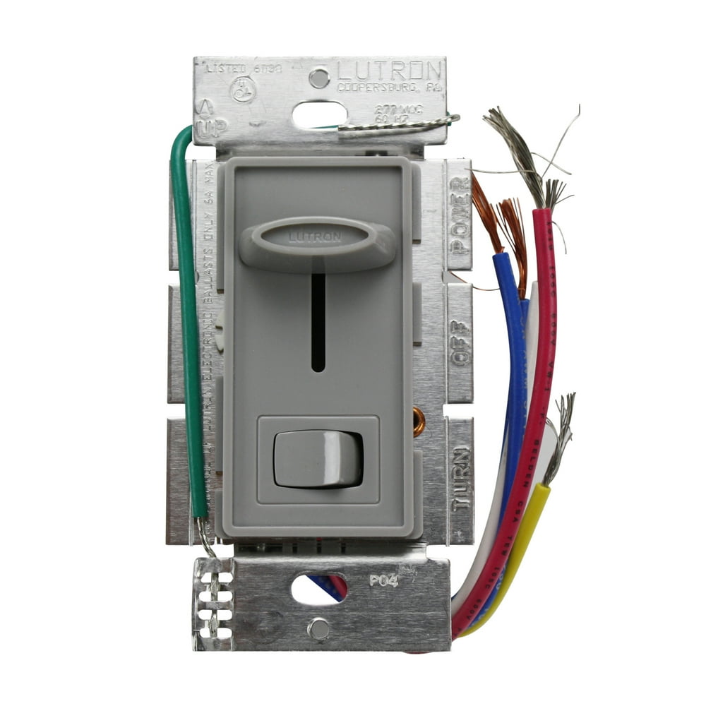 Lutron Sf-12P-277-3-Gr Grey Skylark 277V 6A Fluorescent 3-Way Preset