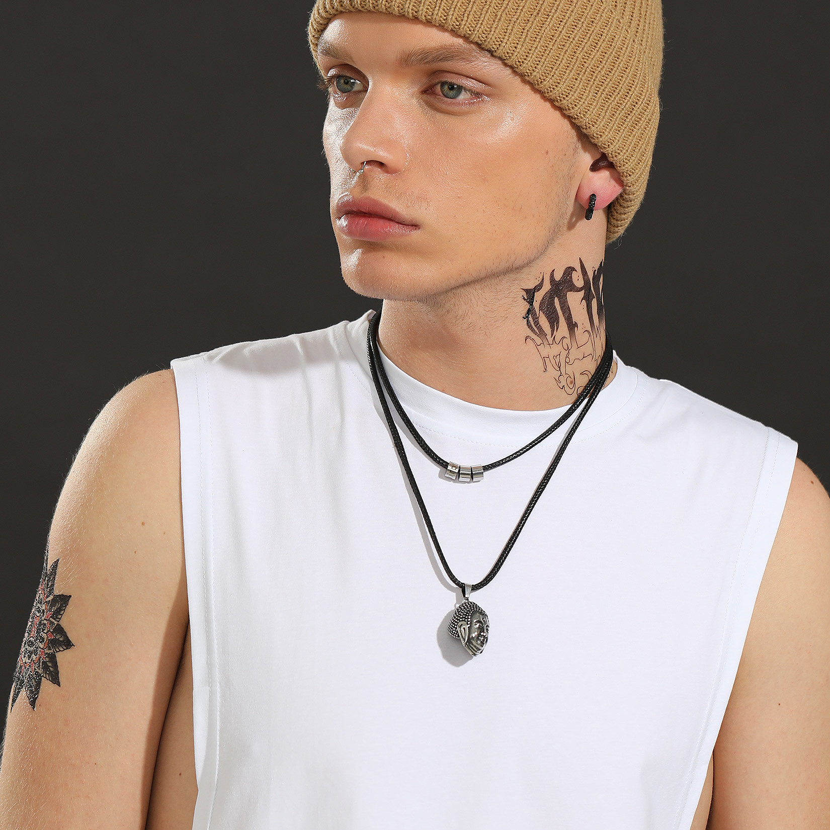 ChainsProMax Black Leather Wax Cord Necklace photo 2