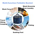 thumbnail image 2 of Cubo plegable portátil, contenedor de agua para lavabo portátil plegable multifuncional de 14L para baño de pies, lavado de autos, pesca, 2 of 5