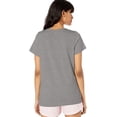 thumbnail image 3 of HUE Womens Short Sleeve V-Neck Sleep Tee 2X Medium Grey Heather, 3 of 3
