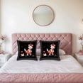 thumbnail image 2 of Set of 2 18x18in Throw Pillow Covers - Adorable Design with Red Polka - Dotted Dress & Party Hat Perfect for Couch Bed Car, 2 of 8