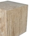 thumbnail image 5 of JONATHAN Y Felix 15" Contemporary Natural Marble Handmade Cube End Table, Travertine, MTB1101D, 5 of 6