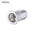 thumbnail image 4 of Unique Bargains Écrous Rivets M8 en Alliage d'Aluminium Tête Plate Filetée Écrou Argent 100 Pcs, 4 of 5