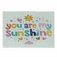 thumbnail image 1 of Saying Cutting Board, Love Text Print Made by Fun Happy Animal and Heart Theme, Decorative Tempered Glass Cutting and Serving Board, Small Size, Multicolor, by Ambesonne, 1 of 1