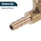 thumbnail image 5 of Accesorios de espiga de manguera de latón 3/16" con conector en T de 3 vías para aire, agua, aceite, gas, combustible, 1 pieza tono dorado, 5 of 6