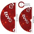 thumbnail image 3 of Coolnut Valentine's Day Love Christmas Tree Skirt Home Decoration Large Round Christmas Tree Skirt for Holiday Party Home Christmas Day Ornaments,35.4", 3 of 6