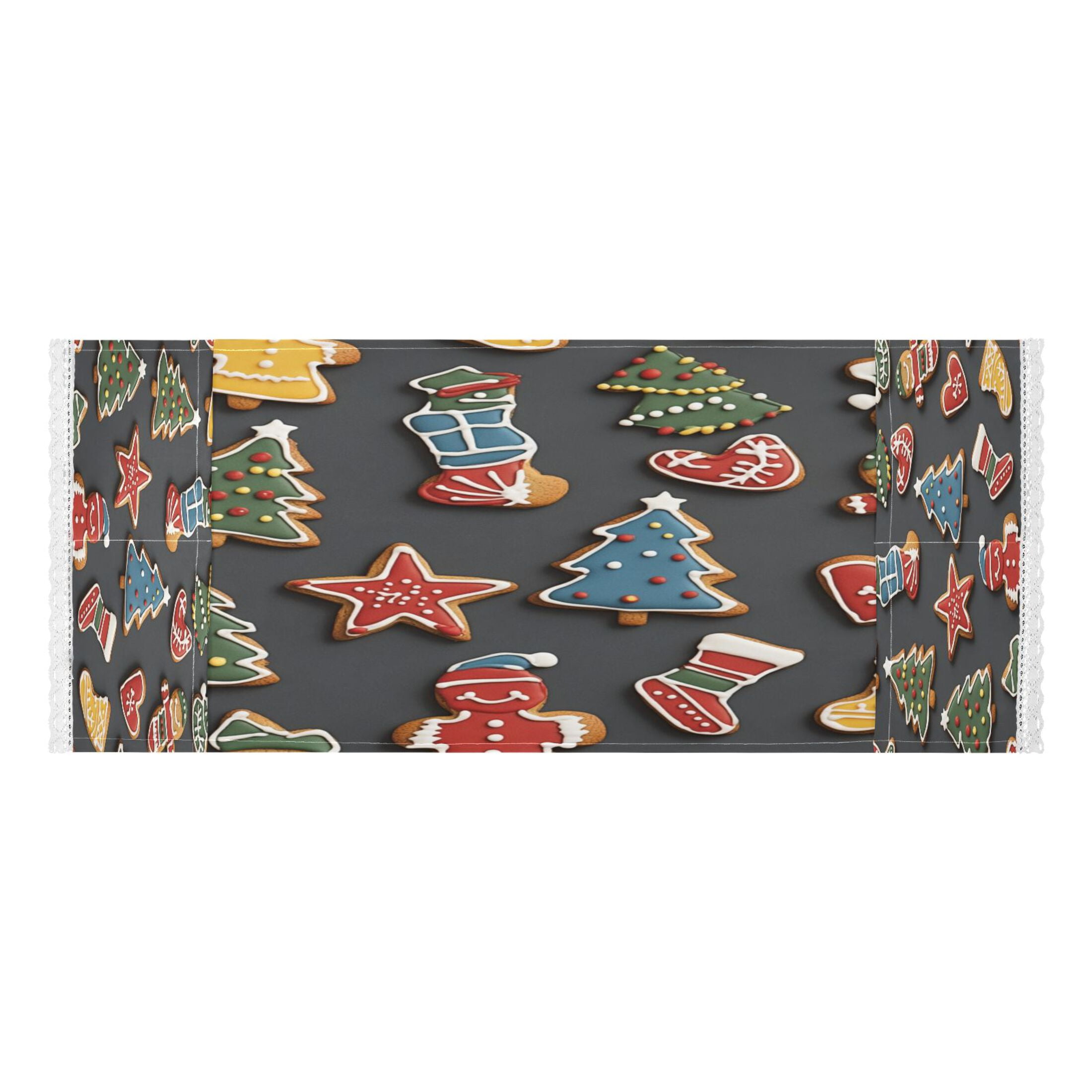 Gingerbread Man and CandyWasher and Dryer Covers Dust-Proof and Oil Resistant Fridge Cover with 4 Storage Pockets Washing Machine Top Cover for Laundry Kitchen Home 51.2 x 22 In