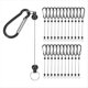 thumbnail image 1 of Kit de manualidades de 24 piezas con cuentas metálicas para llavero, clip de mosquetón, color negro., 1 of 4