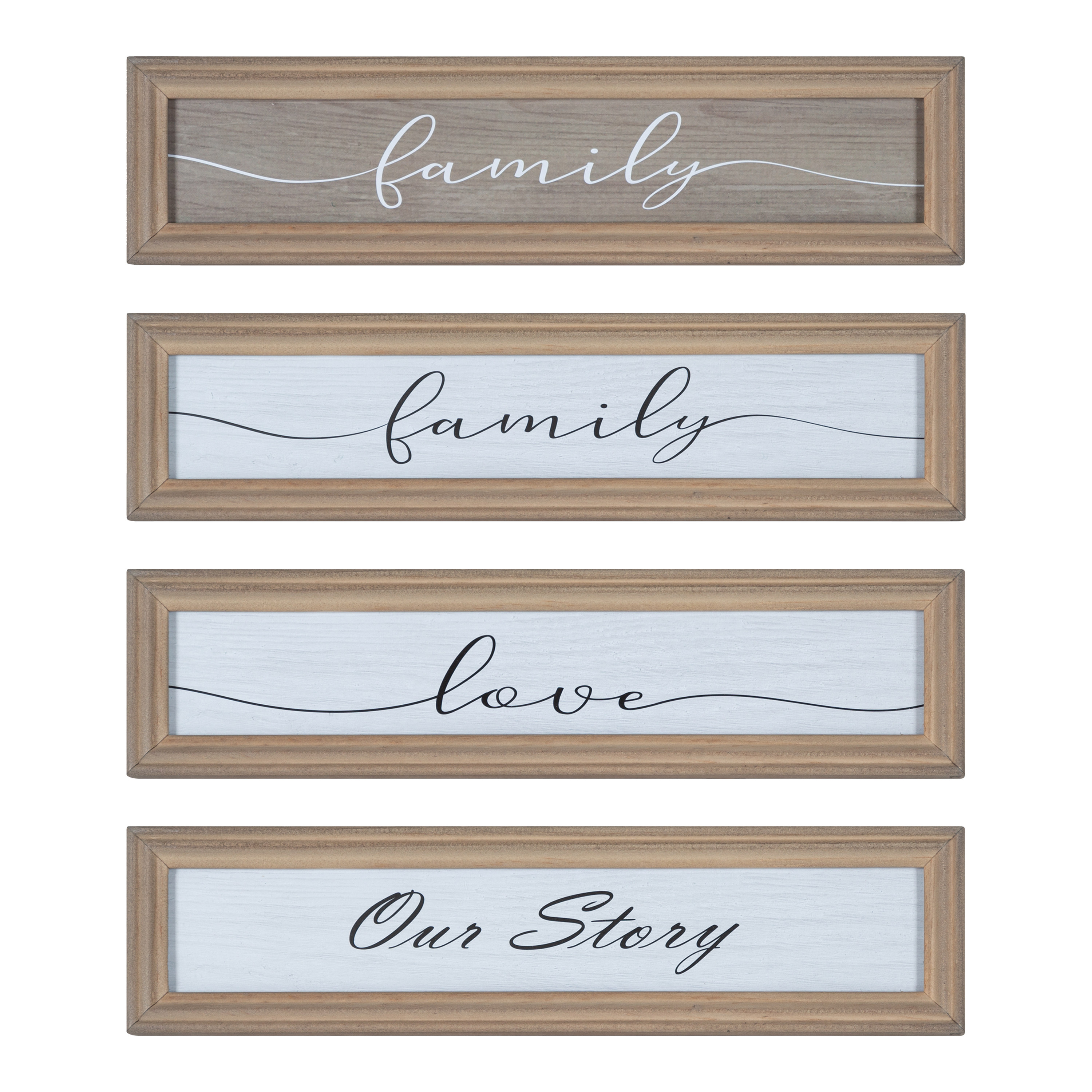 Kate and Laurel Bordeaux Expressions Wall Decor Collection, Set of 10, Industrial Farmhouse Finishes, Assorted Size Frames and Decorative Wall Accents