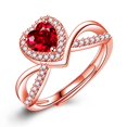 thumbnail image 3 of Wentin Rings Clearance! Heart Shaped Diamond Ring For Women Fashion Jewelry Popular Accessories, 3 of 7