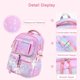 thumbnail image 4 of Mochila infantil ultraligera con patrón de unicornio (azul), mochila escolar, mochila escolar para niñas, 1-3 años, mochila escolar para viajes al aire libre para estudiantes, 4 of 5