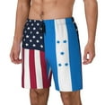 thumbnail image 5 of Mens America Honduran Flag 2 in 1 Quick Dry Swim Trunks with Compression Liner Beach Shorts, 5 of 6