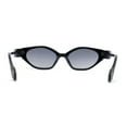 thumbnail image 4 of Mod Inset Lens Elegant Cat Eye Plastic Fashion Sunglasses Black Smoke, 4 of 4