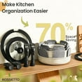 thumbnail image 3 of 23 Pcs Nonstick Cookware Set with 4 Detachable Handles, Ceramic Non Toxic, Induction Safe, Dishwasher Oven Cookware White, 3 of 5