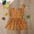 thumbnail image 2 of Qiylii Kids Baby Girls Sister Matching Clothes Floral Romper Dress Headband Outfits Set, 2 of 8