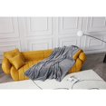 thumbnail image 3 of Grey Ribbed Throw Blanket 50X60 100% Polyester, 3 of 5