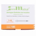 thumbnail image 1 of Sensimedical Jeringa para Insulina 1 ml con Aguja 30G x 13 mm, Caja con 100 Piezas, 1 of 3