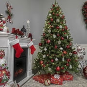 National Tree Company 6.5 ft. Pre-Lit Feel Real® Artificial Downswept Douglas Fir Full Christmas Tree, Unlit, Includes Stand