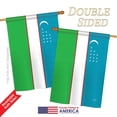 thumbnail image 3 of Breeze Decor 08370 Uzbekistan 2-Sided Vertical Impression House Flag - 28 x 40 in., 3 of 3