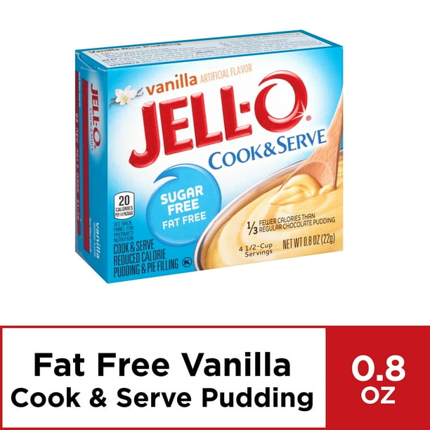 JellO Cook and Serve Sugar Free Vanilla Pudding 0.8 oz Box Walmart