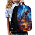 thumbnail image 3 of Bulopur Lightning Volcano Crocodile Kids Backpack Set 5 Pcs Trendy Adventure Book Bag with Lunch Bag, Pencil Case, Water Bottle Cover and Wrist Strap for Wild Animal Boys Ages 6-12, 3 of 8