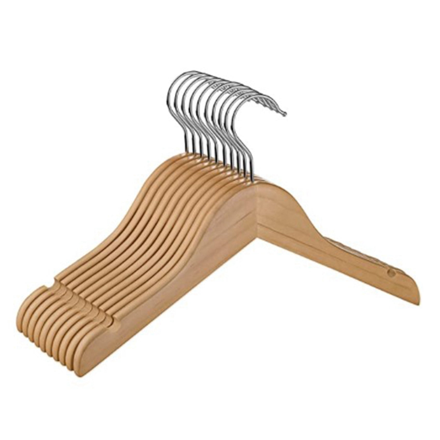 Wooden Children's/Children's Hangers (20 Pack) Smooth and Wooden Baby/Parenting Hangers-12.5 Inch-Space Saving
