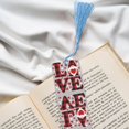 thumbnail image 6 of Kdxio Buffalo Plaid Love And Gnome Print Metal Tassel Bookmarks,Perfect Gift for Art Lovers and Bookworms Metal Bookmarks for Women, 6 of 8