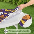 thumbnail image 5 of Pumpkin Patch Design Halloween Elastic Edge Round Table Cover for 52 Inch Table - Snug Fit for Party Dining, 5 of 6