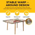 thumbnail image 4 of Red Christmas Table Cloths for 3 Foot Rectangle Tables, Truck Xmas Tree Snowflake Winter Vintage Patio Waterproof Elastic Fitted Tablecloths, Washable Rectangular Table Cover for Camping, 4 of 8