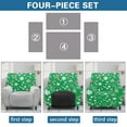 thumbnail image 5 of SCRAWLGOD Christmas Recliner Chair Covers Stretch Recliner Slipcovers Reclining Furniture Protector Washable Sofa Couch Cover with Storage Pocket for Pets Dog Cat, Candy Cane Snowflake Spots Green, 5 of 7