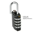 thumbnail image 3 of Uxcell 4 Digit Combination Padlock, 4mm Steel Shackle Code Padlocks Black 2Packs, 3 of 6