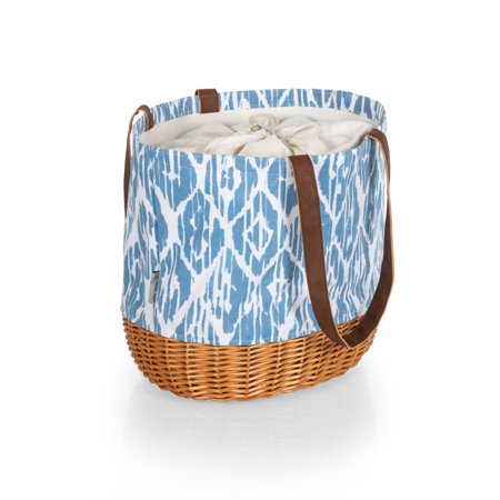 Picnic Time - Coronado Canvas and Willow Basket Tote