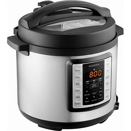 insignia - 6-quart multi-function pressure cooker - stainless steel