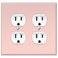 thumbnail image 1 of WIRESTER 2-Gang Duplex Outlet Wall Plate/Switch Plate Cover, Solid Pink, 1 of 6