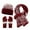A-Red466, variant on Bibifish Womens Hat Gloves Scarf Sets Beanies Hat Long Scarves And Touchscreen Gloves Winter Warm And Cozy Three Piece Outdoor Outfits