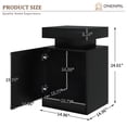 thumbnail image 7 of EVmore Set of 2 Home Nightstand, Black, with 24 Color LED Lights, 7 of 7
