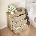 thumbnail image 2 of Garvee Fluted Dresser for Bedroom 27.5" Wide, 3-Drawer Wood Dresser Nightstand for Bedroom, Modern Chest of Drawers, Storage Organizer Cabinet for Living Room, Hallway, Entryway, Natural Oak, 2 of 9