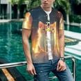 thumbnail image 6 of Rateoe Starry Sky Constellation Cat Pattern Men’s Baseball Short Sleeve Polo Shirt, Midweight Men's Shirt Golf Shirt Polo Shirts Quick Dry Short-Medium, 6 of 7