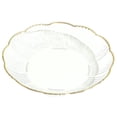 thumbnail image 2 of TidBay Transparent Fruit Plate Golden Edge Stackable Snacks Serving Platter Unbreakable Round Salad Dessert Dinner Plate Dining Room Supplies, 2 of 8