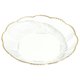 thumbnail image 1 of Plato de fruta transparente con borde dorado, apilable, para aperitivos, redondo e irrompible, para ensaladas, postres y cenas. Artículos para el comedor., 1 of 8