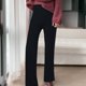 thumbnail image 2 of Pantalones deportivos mujer Gibobby pantalones de pierna ancha de punto otoño invierno 2023 pantalones gruesos sueltos negro Talla única, 2 of 4