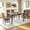 Khaki Chair + White Tabletop, variant on SYNGAR 5 Piece Dining Table Set for 4, Faux Marble Kitchen Table and 4 Upholstered Chairs, Space-Saving Dinette Set for Small Spaces, Gray Chair/White Tabletop