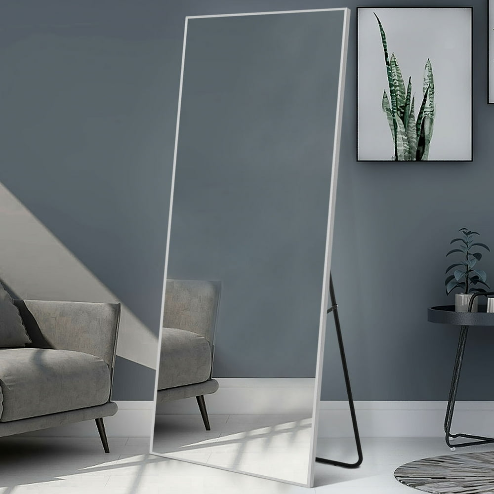 Neutype 65" x 22" Silver Rectangular Full Length Floor Mirror with