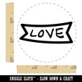 thumbnail image 2 of Love Banner Self-Inking Rubber Stamp Ink Stamper - Fuchsia Ink - Small 3/4 Inch, 2 of 7