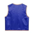 thumbnail image 4 of iixpin Mens Halloween Deluxe Arabian Prince Vest Shiny Stain Open Front Waistcoat Royal Blue L, 4 of 5